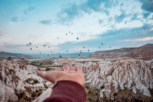 Fototapeta Scenic View of Cappadocia's Rock Formations