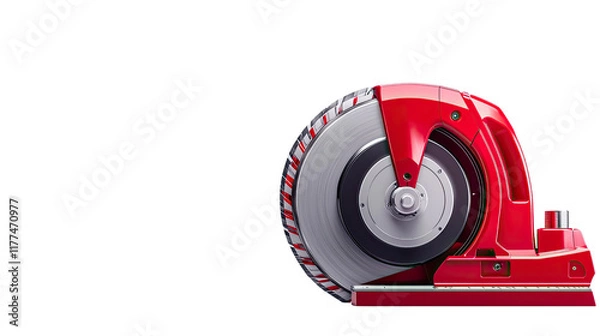 Fototapeta Advanced Red Circular Saw Cutting Machine Tool Technology