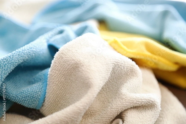 Obraz Various colored microfiber cloths