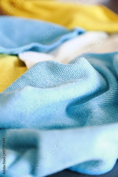 Obraz Various colored microfiber cloths