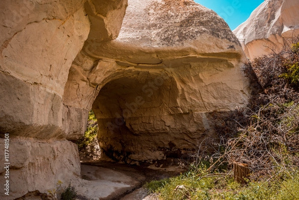 Fototapeta Open Cave Entrance in Cappadocia