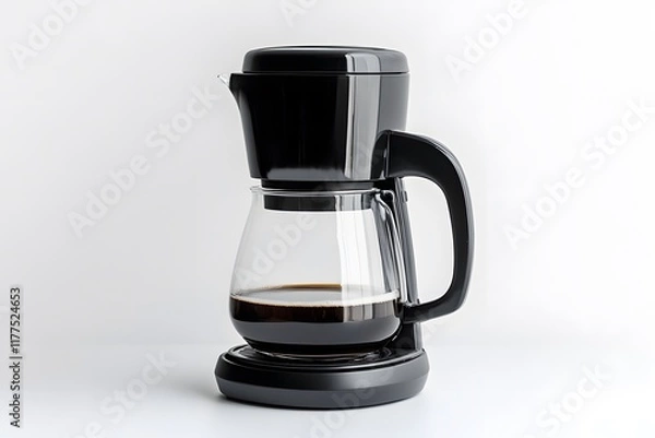 Fototapeta Modern Coffee Maker on White Background