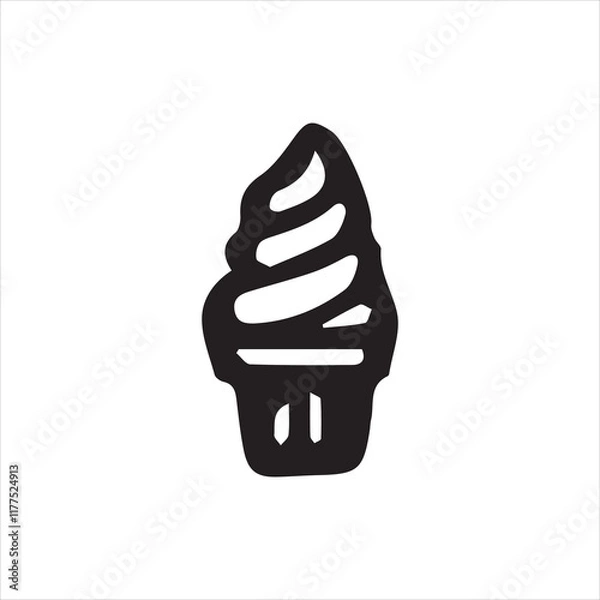 Fototapeta ice cream isolated on white