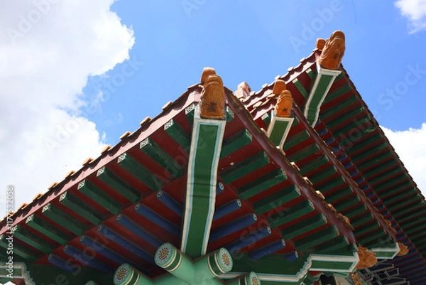 Fototapeta construction site with crane