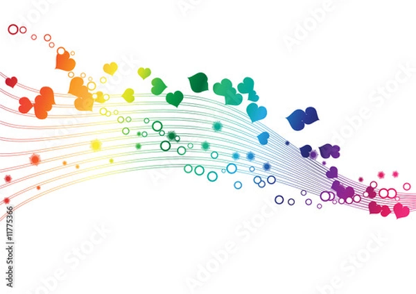 Obraz Rainbow colors in a wave - Vector image