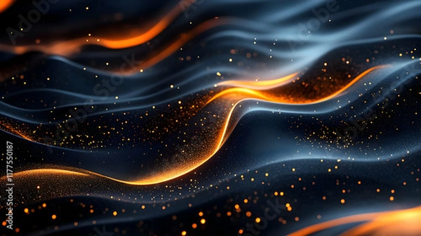 Obraz A mesmerizing abstract wave of flowing colors and light, creating a dynamic and captivating visual experience.