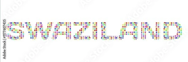 Fototapeta swaziland said on colorful paper