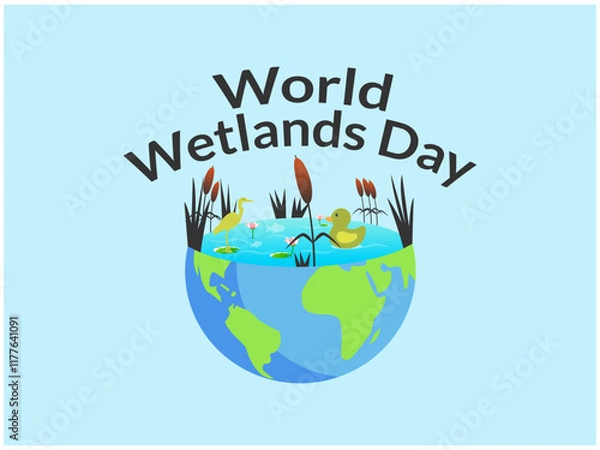 Fototapeta Celebrating Nature’s Guardians Creative Visuals for World Wetlands Day