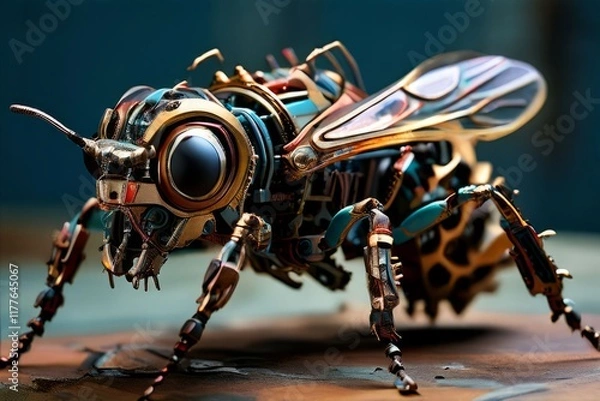 Obraz 96 mechanical insects buzzing through gears