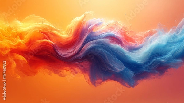 Fototapeta abstract colorful background with smoke
