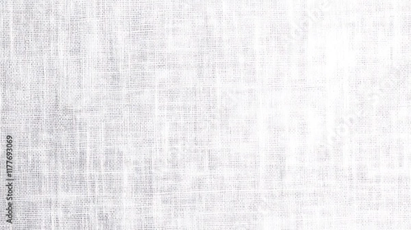 Fototapeta White linen fabric texture background. Close up of linen fabric texture