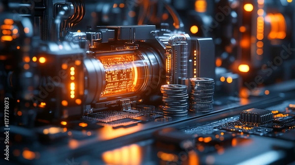 Obraz machine in factory