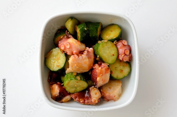 Fototapeta タコとキュウリのコチュジャン和え