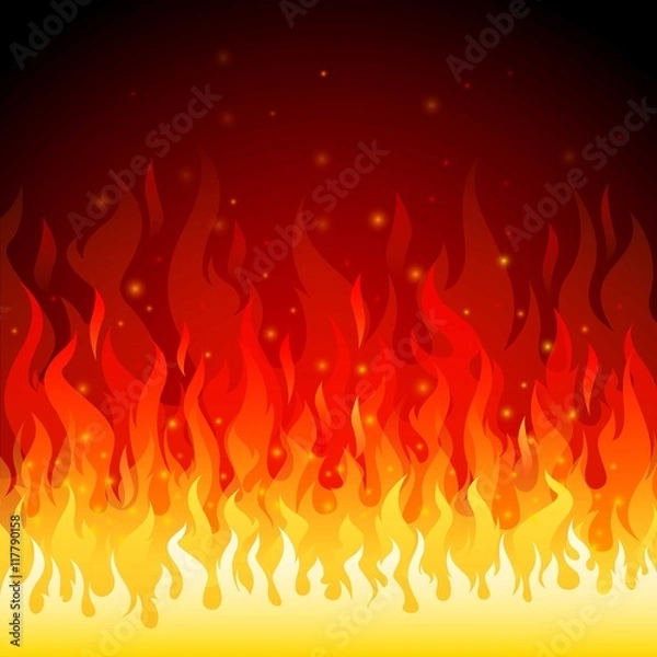 Fototapeta Fire flames background