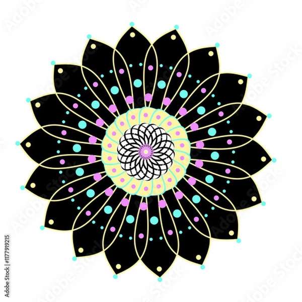 Obraz Black mandala illustration
