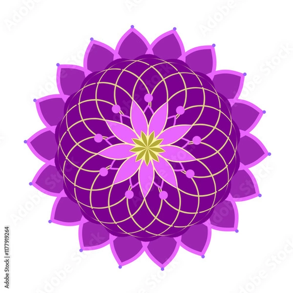 Obraz Purple mandala illustration