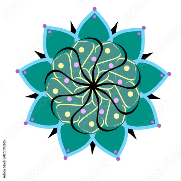 Obraz Green mandala illustration
