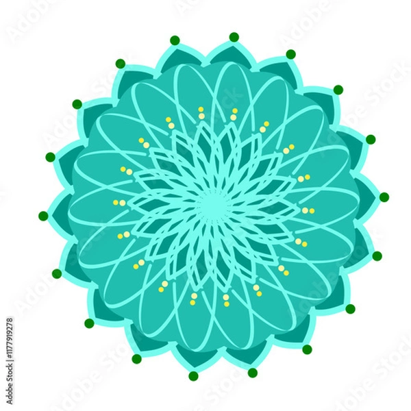 Obraz Green mandala illustration