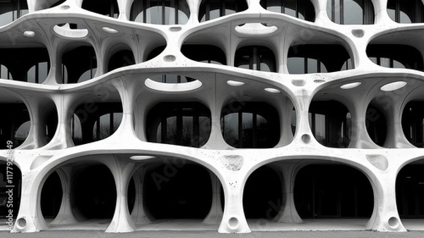 Fototapeta Top view of rings white background. Abstract composition white arch tray podium.