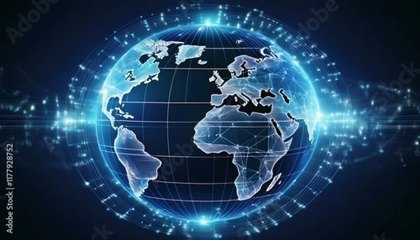 Obraz world map and globe