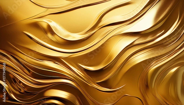 Obraz gloss metallic glistening texture a golden surface for polished gold backgrounds