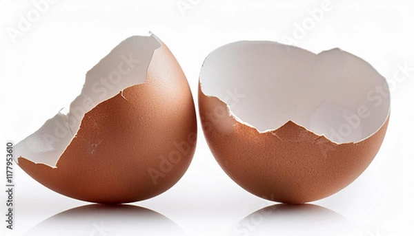 Obraz egg shells isolated on white background