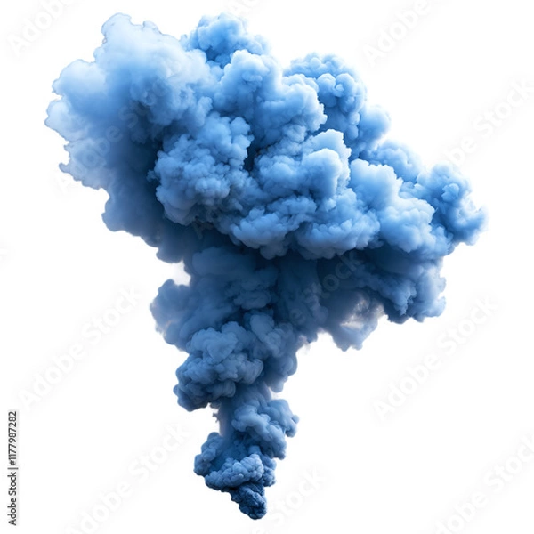 Obraz blue smoke isolated on transparent background