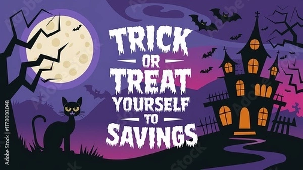 Obraz Trick or treat yourself to savings with a spooky Halloween theme