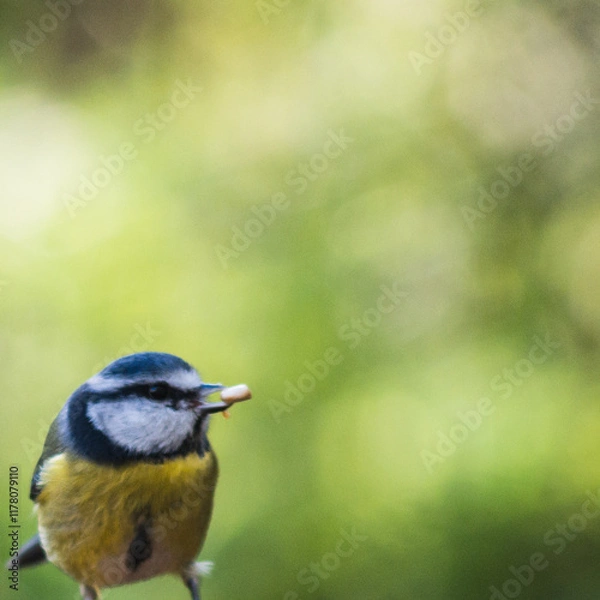 Fototapeta Blue tit with bokeh background