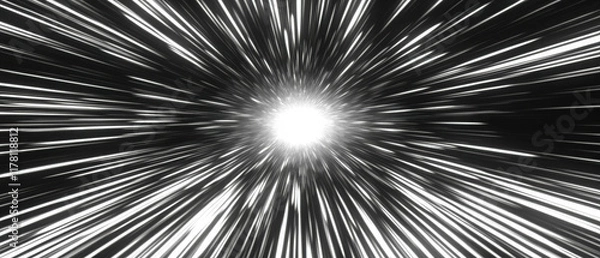 Fototapeta Luminous particles in motion creating a dynamic overlay texture for artistic designs