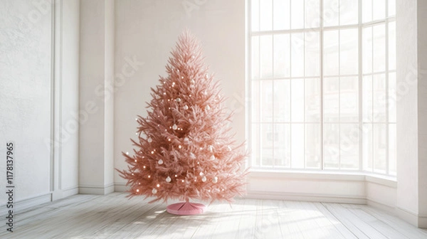 Obraz red christmas tree