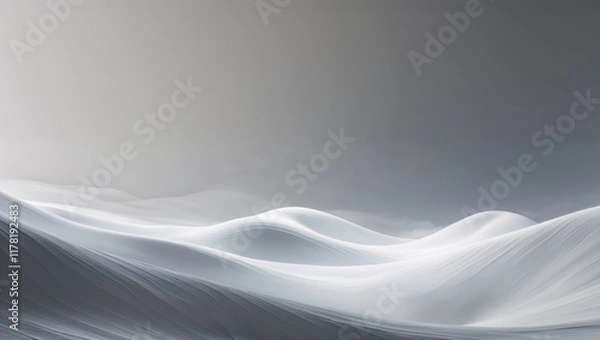 Obraz Fabulous hilly white landscape