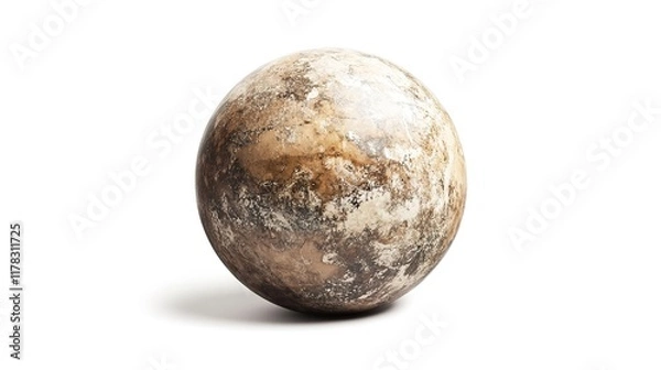 Fototapeta Earth ball  illustration, isolated on a white background. A realistic, vibrant globe design showcasing the continents in vivid detail, perfect for educational, environmental