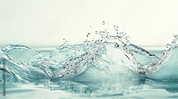 Fototapeta Splash of Focus: Diver in Motion
