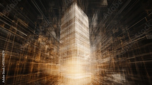 Fototapeta Time-Lapse of Modular Skyscraper Construction