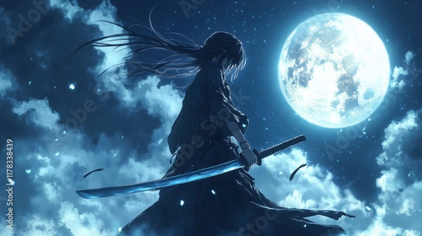 Obraz The moon night sword warrior