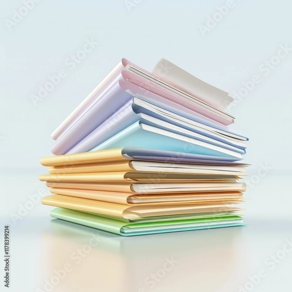 Fototapeta Organized tax return filing with paperwork and folders home office digital content clear environment detailed viewpoint for efficiency