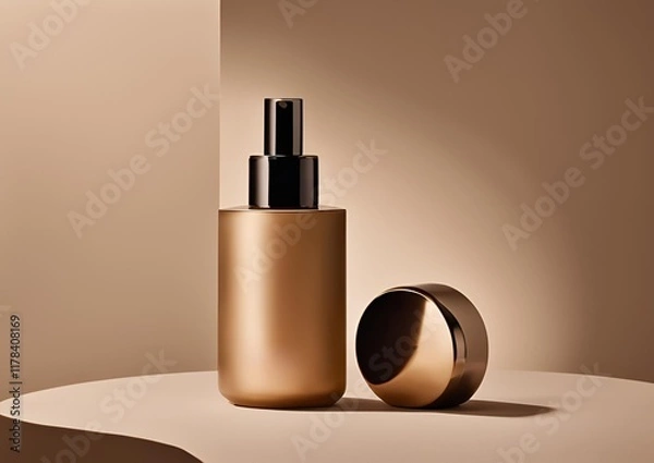 Fototapeta Mockup_1 (4961 x 3508 px) - skincare texture photography on a plain beige solid background (4)