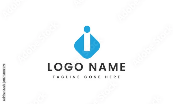 Fototapeta 
abstract Branding letter i logo template design