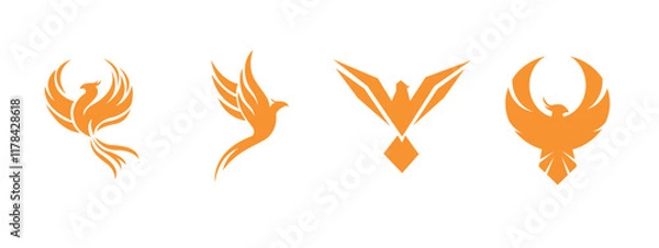 Obraz icon set phoenix logo design