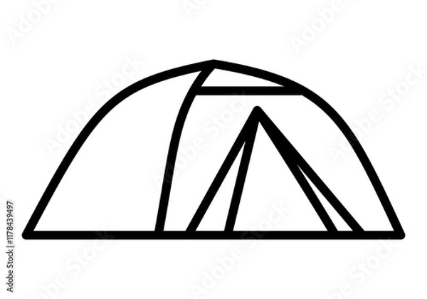 Obraz A simple design dome tent symbol