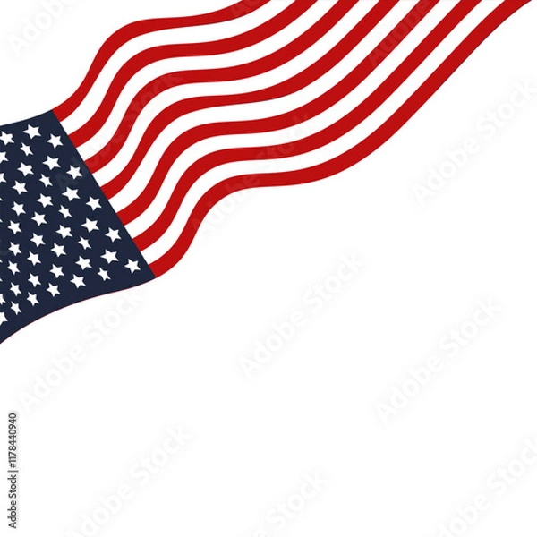 Obraz America Flag Corner