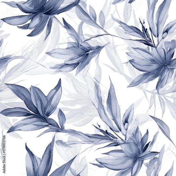 Obraz Foliage pattern drawing sketch.