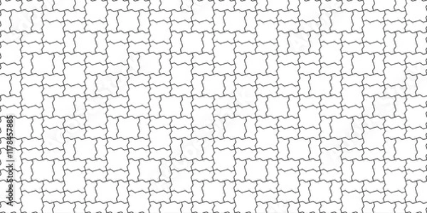 Obraz Mix zig zag paving blocks. Two tiles pattern. Seamless landscape interlocking subway brick texture in vector. Modern digital backdrop texture.