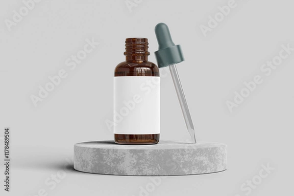 Fototapeta Blank opened dropper mockup