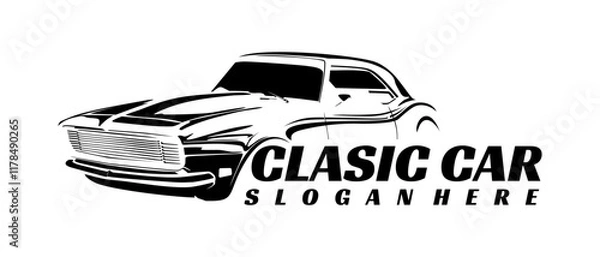 Fototapeta custom muscle car show logo illustration design vector	
