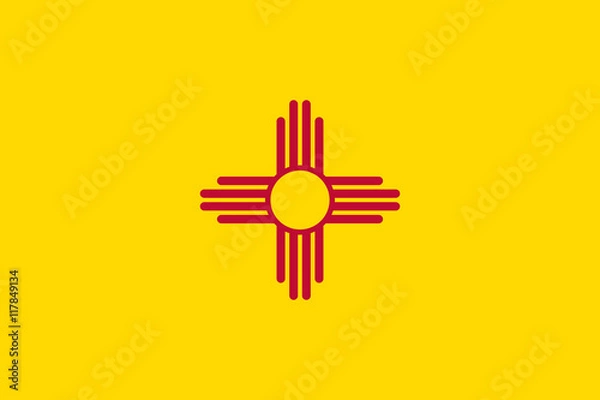 Obraz New Mexico State flag authentic scale and color version