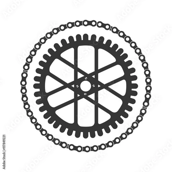 Obraz Gear cog wheel icon vector illustration