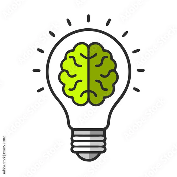 Obraz brain idea icon vector illustration