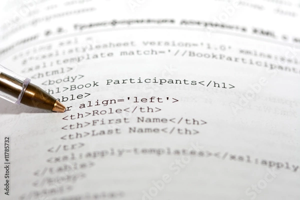 Fototapeta Part of XAML code